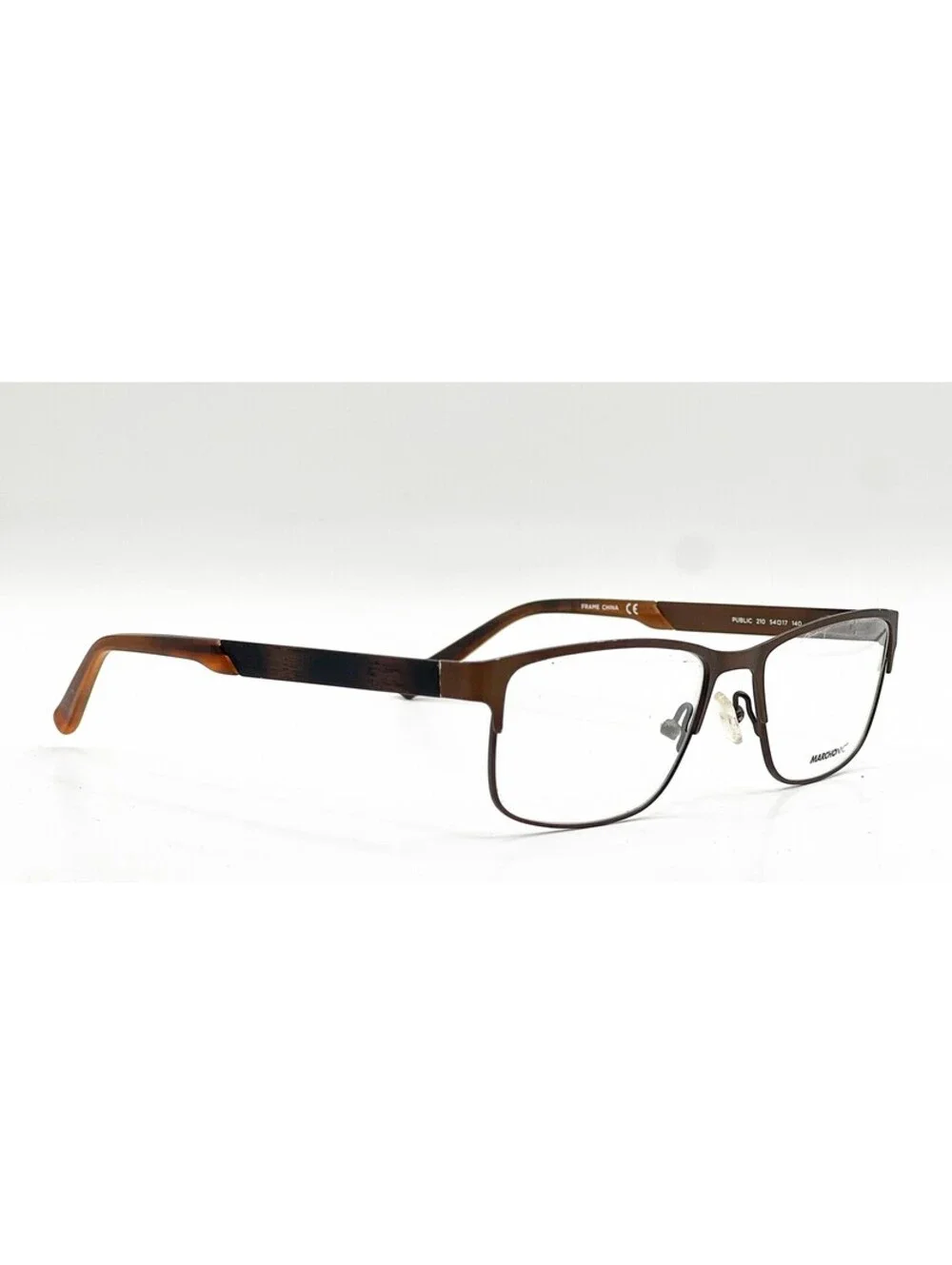 Marchon Nyc Public 210 Brown Authentic Eyeglasses 54-17-140